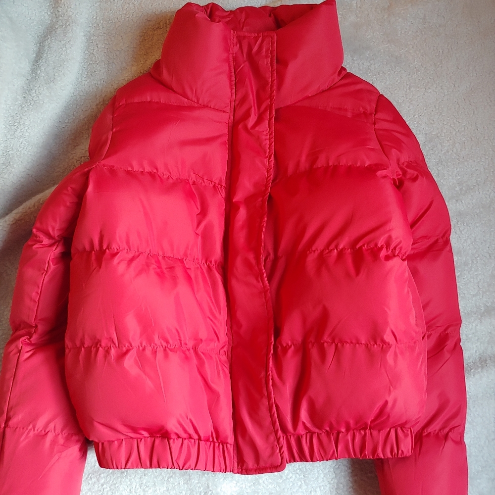 Brave Soul Red Puffer Jacket XS 100% polyester - Picture 2 of 4